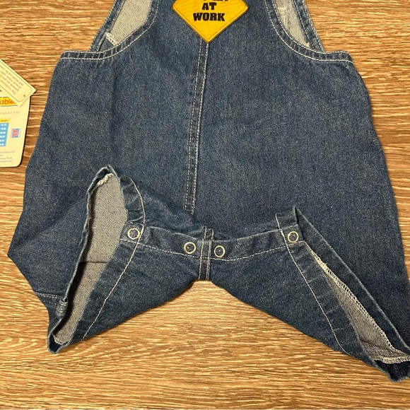 SOLD NWT Vintage Disney Babies Denim Overalls, Construction Mickey, Size 18M - Picture 8 of 10